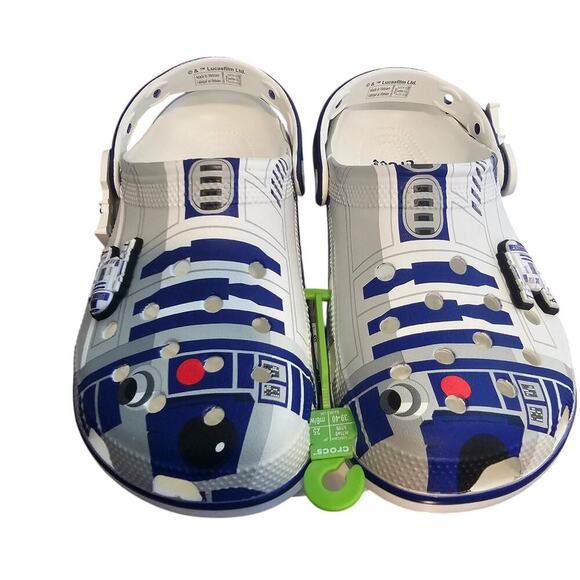 Star Wars R2-D2 Crocs Classic Clog W Sz 9 M7 White Droid SciFi Action Lucus Film main image 13